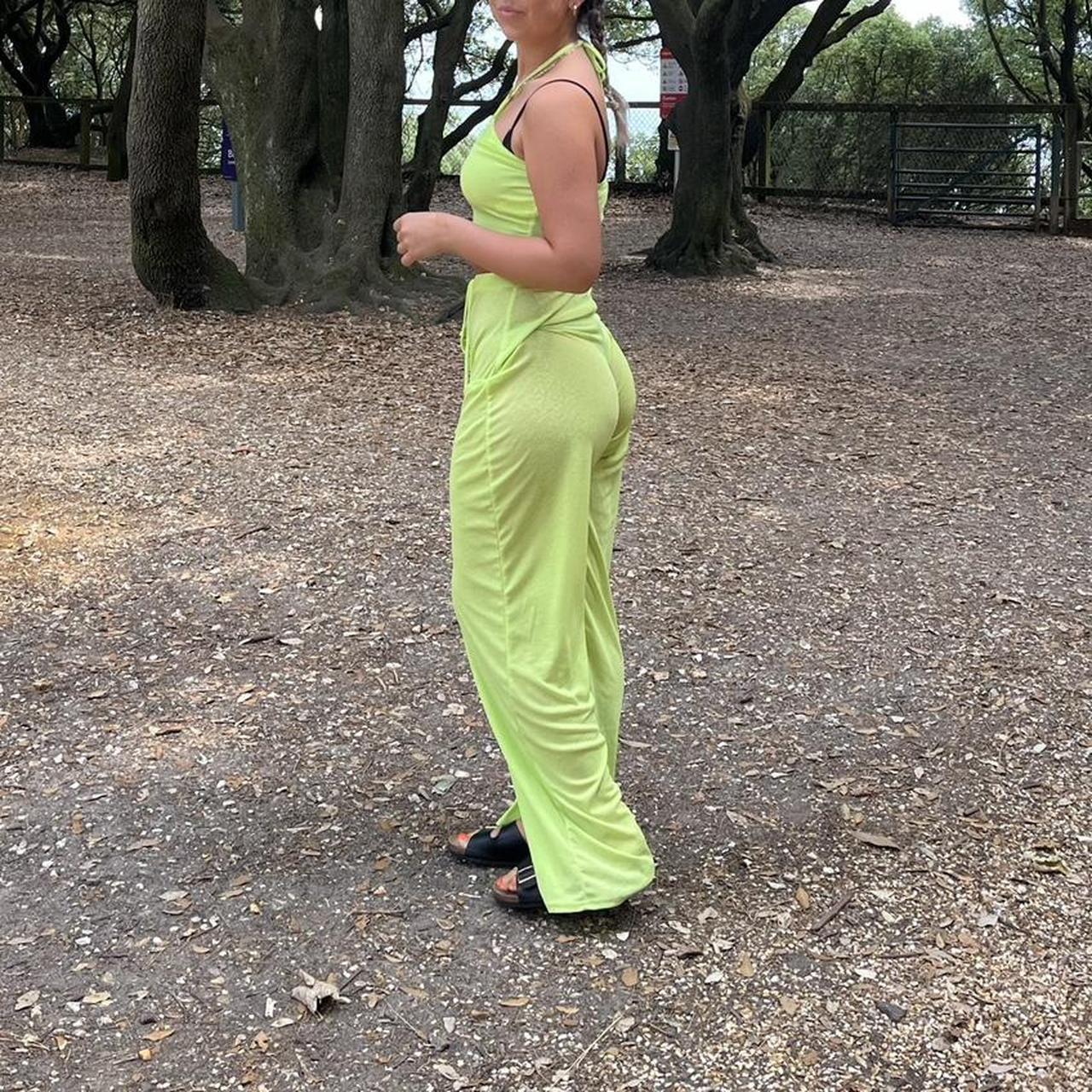 PRETTY LITTLE THING beach cover up co ord neon Depop