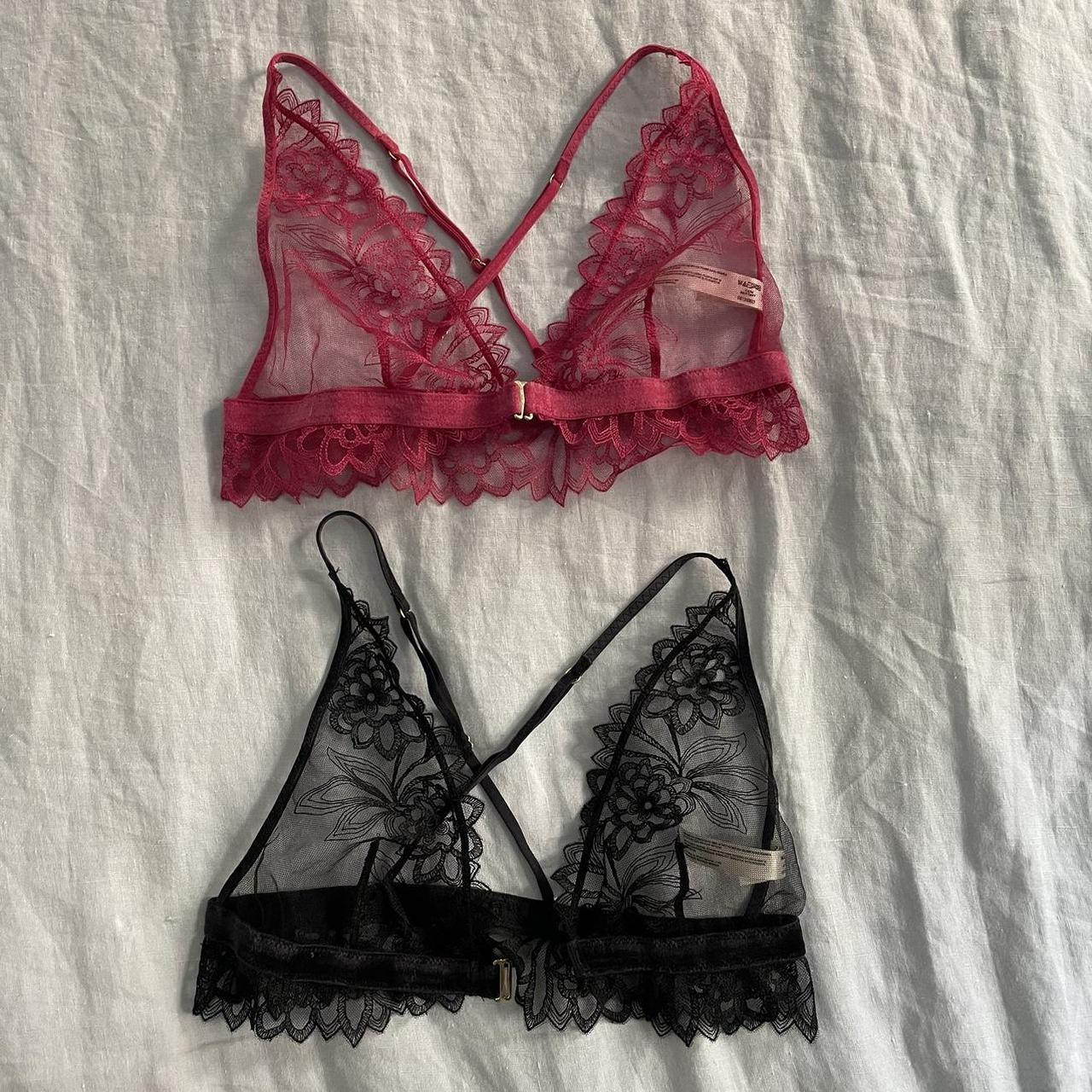 Free People Intimately Lace Bralettes Both are - Depop