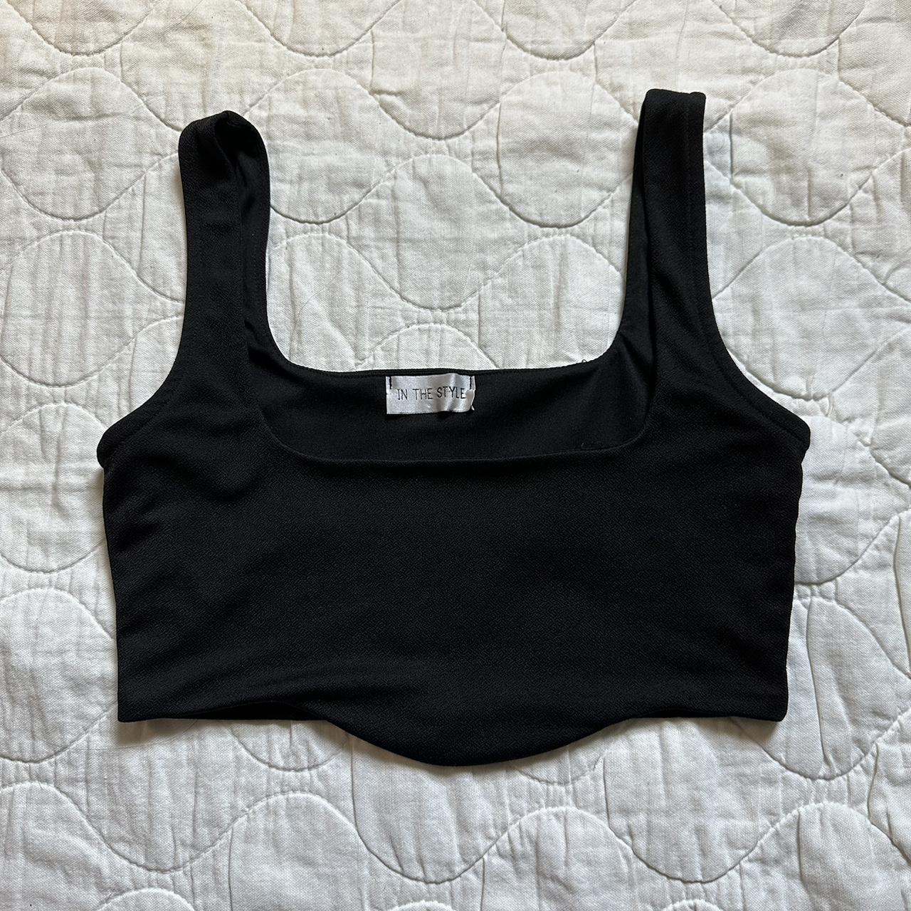 Cropped black top Literally pairs w anything and... - Depop