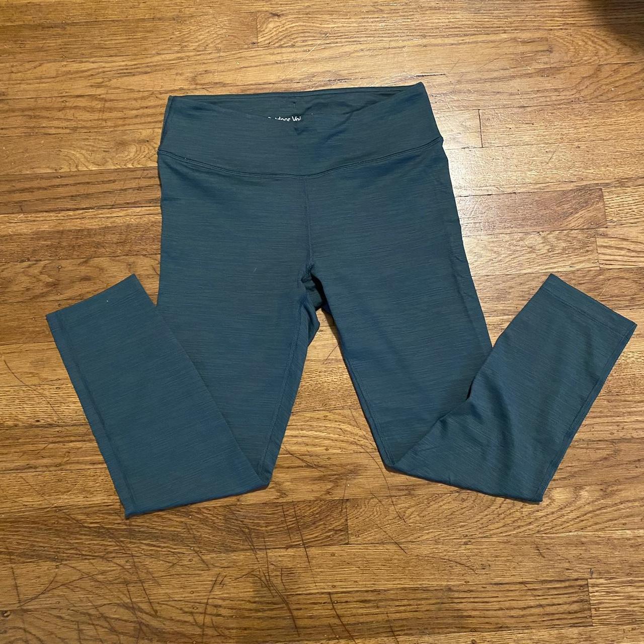 GREEN OUTDOOR VOICES LEGGINGS Cropped leggings from... Depop