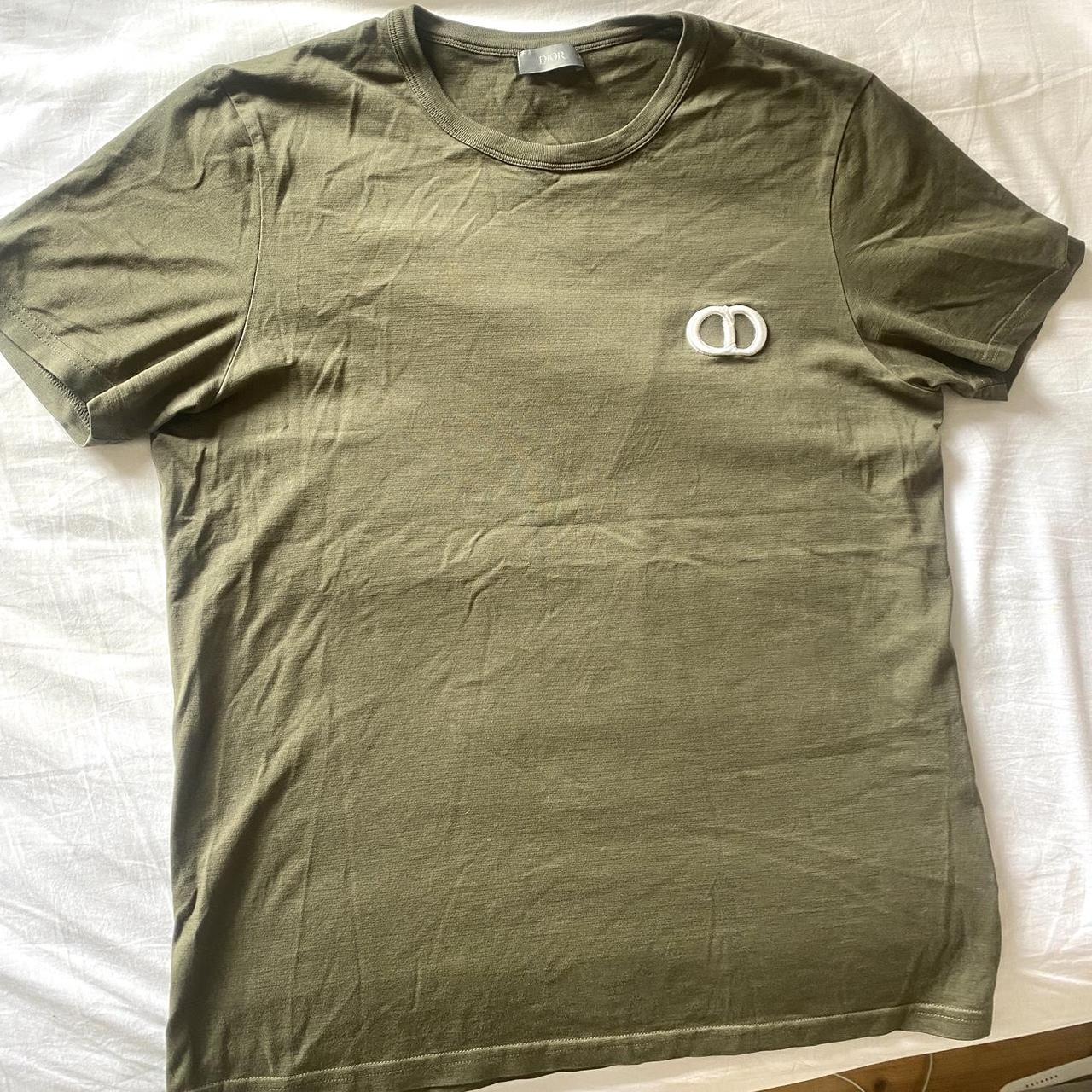 christian dior 'CD' icon khaki green t-shirt size | Depop christian dior 'CD' icon khaki green t-shirt size | Depop