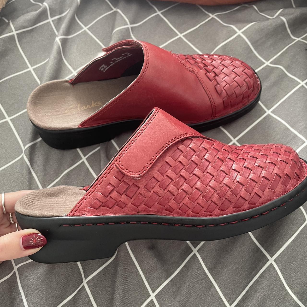 Clarks Women's Red Clogs