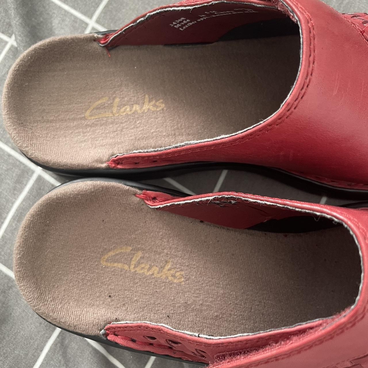 Clarks Women's Red Clogs (3)