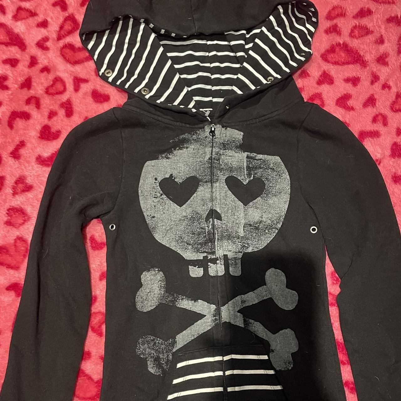 Abbey Dawn skull 2024 striped hoodie jacket