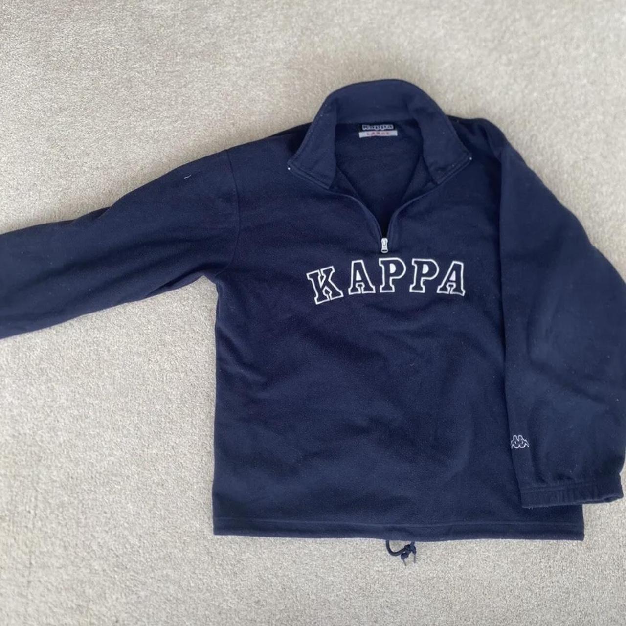 Kappa Men's Navy and Blue Jumper | Depop