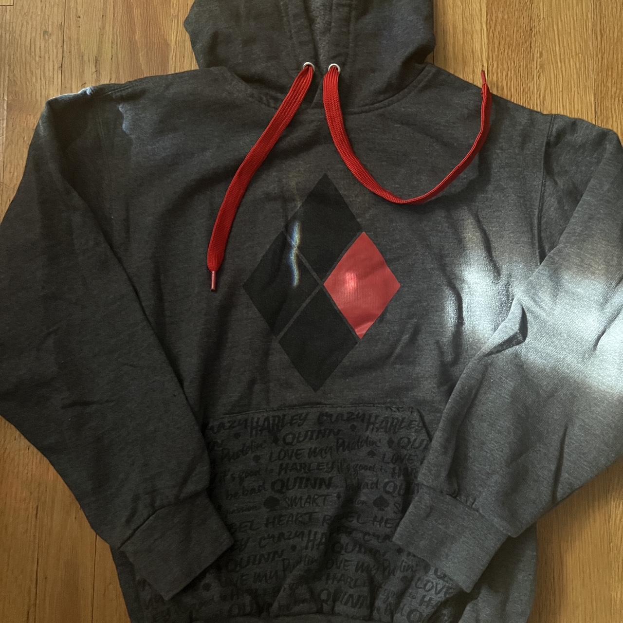 Six Flags Great America DC Harley Quinn hoodie Size... - Depop