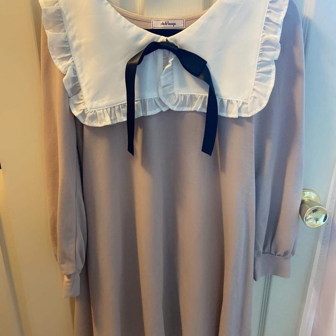 🖤 Ank Rouge Light Mauve Ribbon Dress with Sailor... - Depop