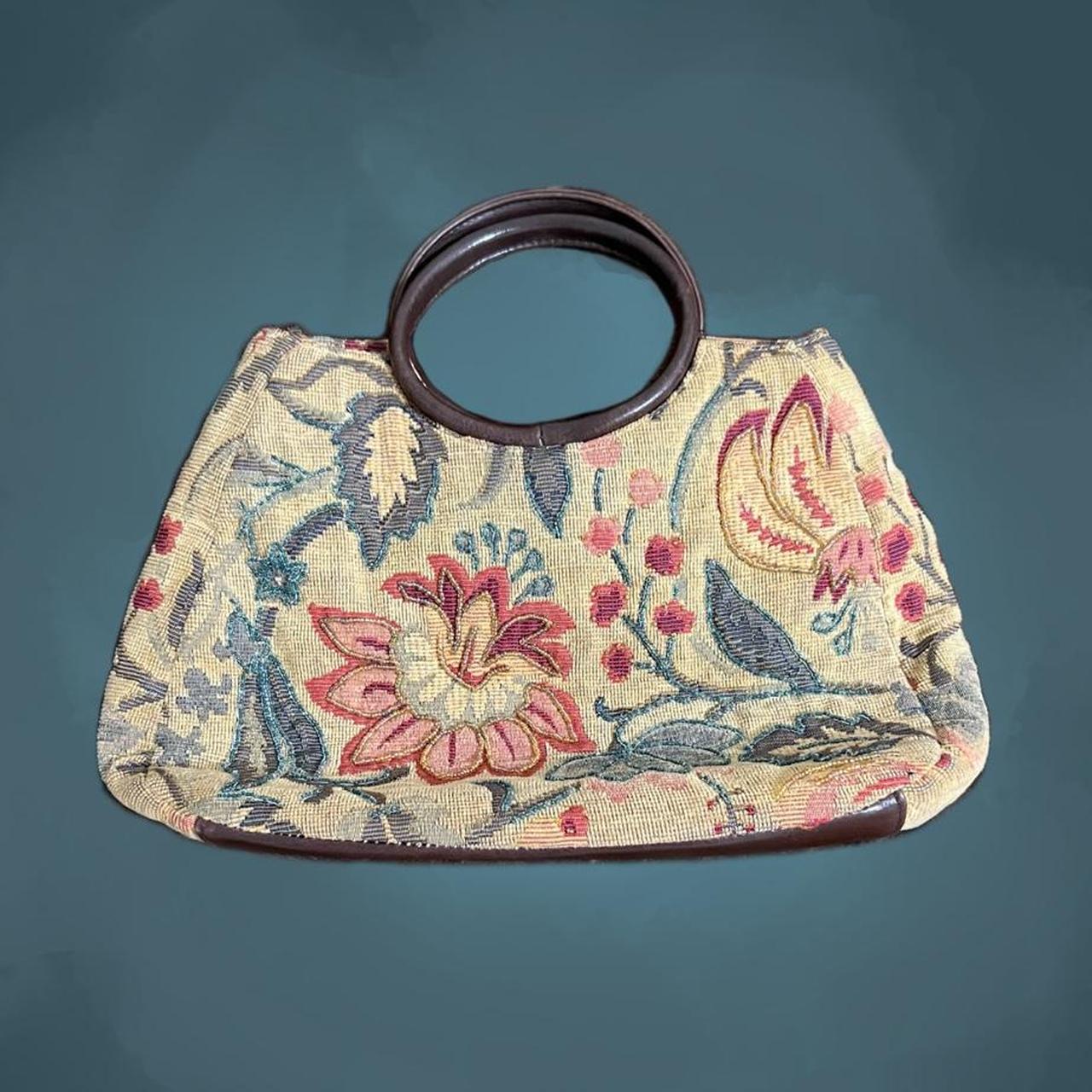 Vintage beaded evening bag handbag purse small ivory - Depop