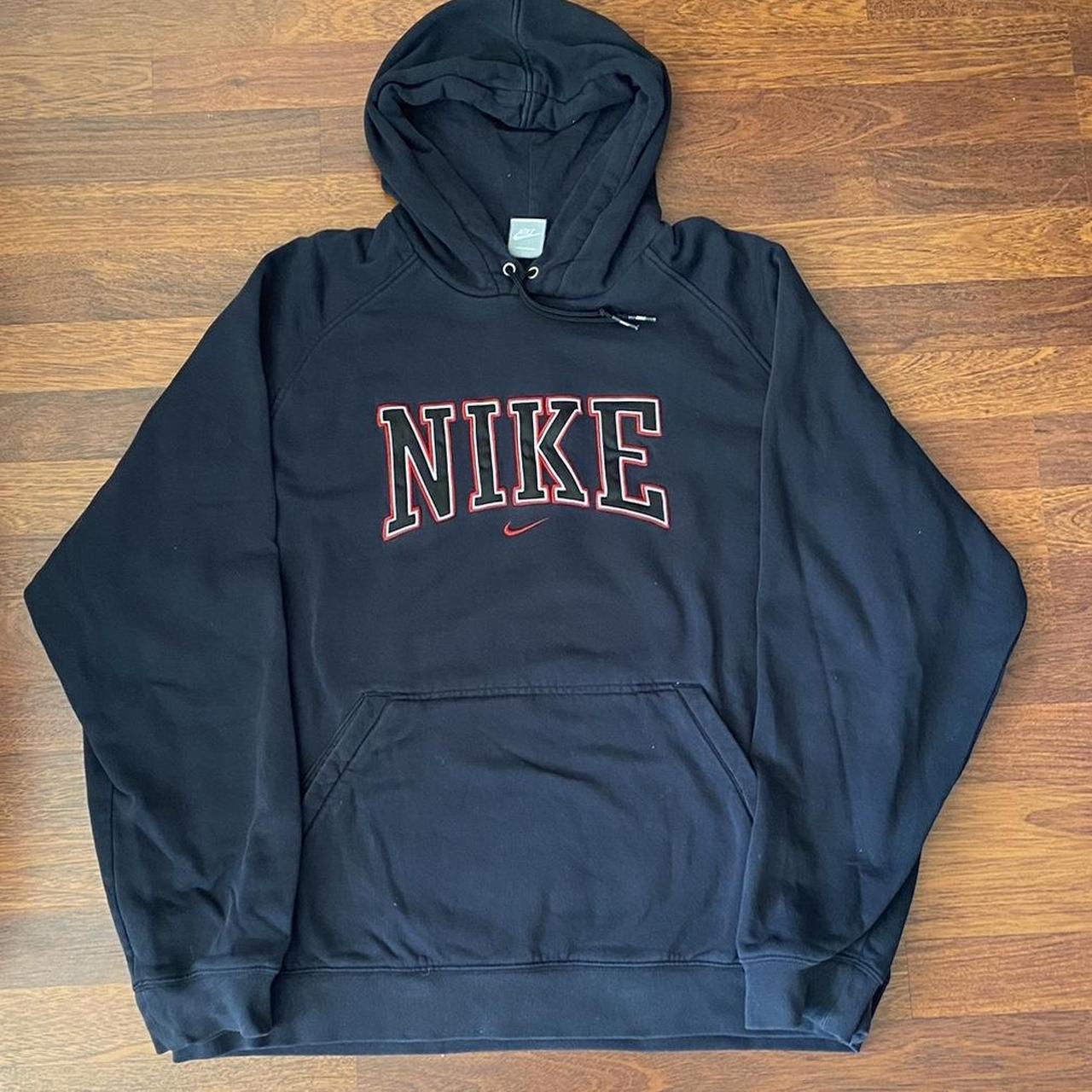 Rare vintage styled Nike hoodie (red and... - Depop