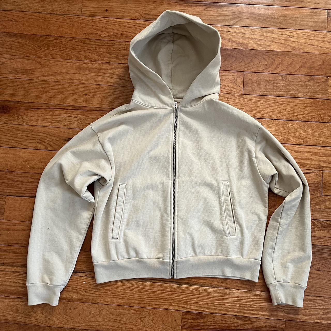 basketcase gallery “hench” zip hoodie in bone... - Depop