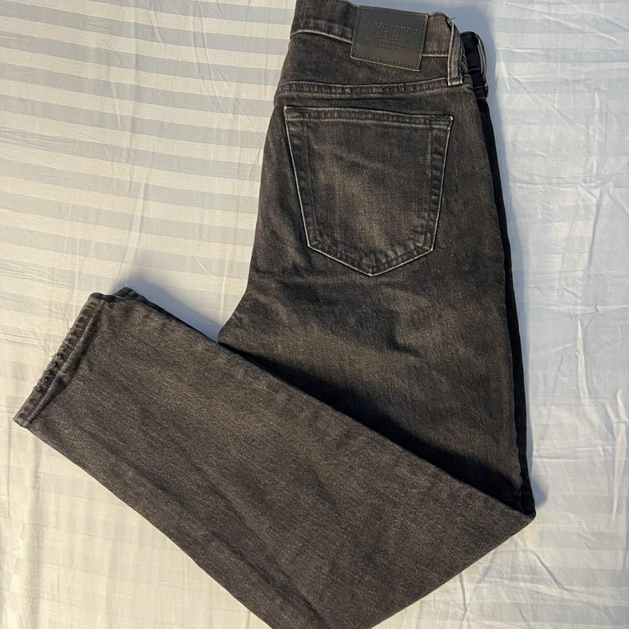 black abercrombie 90s slim taper jeans 30 x... Depop