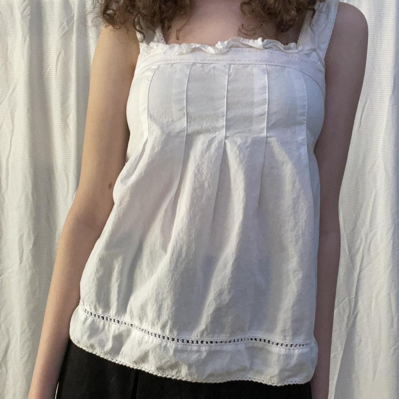 white babydoll tank ☆ ☆ cute y2k babydoll tank... Depop
