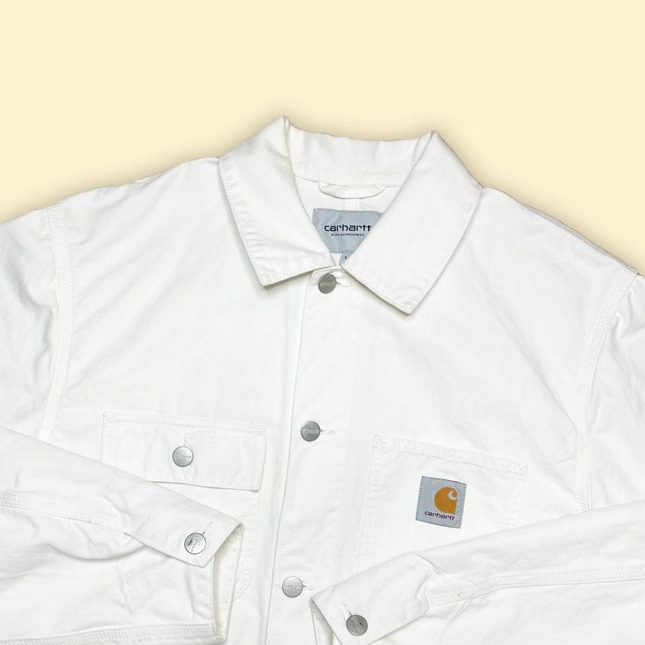 Carhartt white deals denim jacket