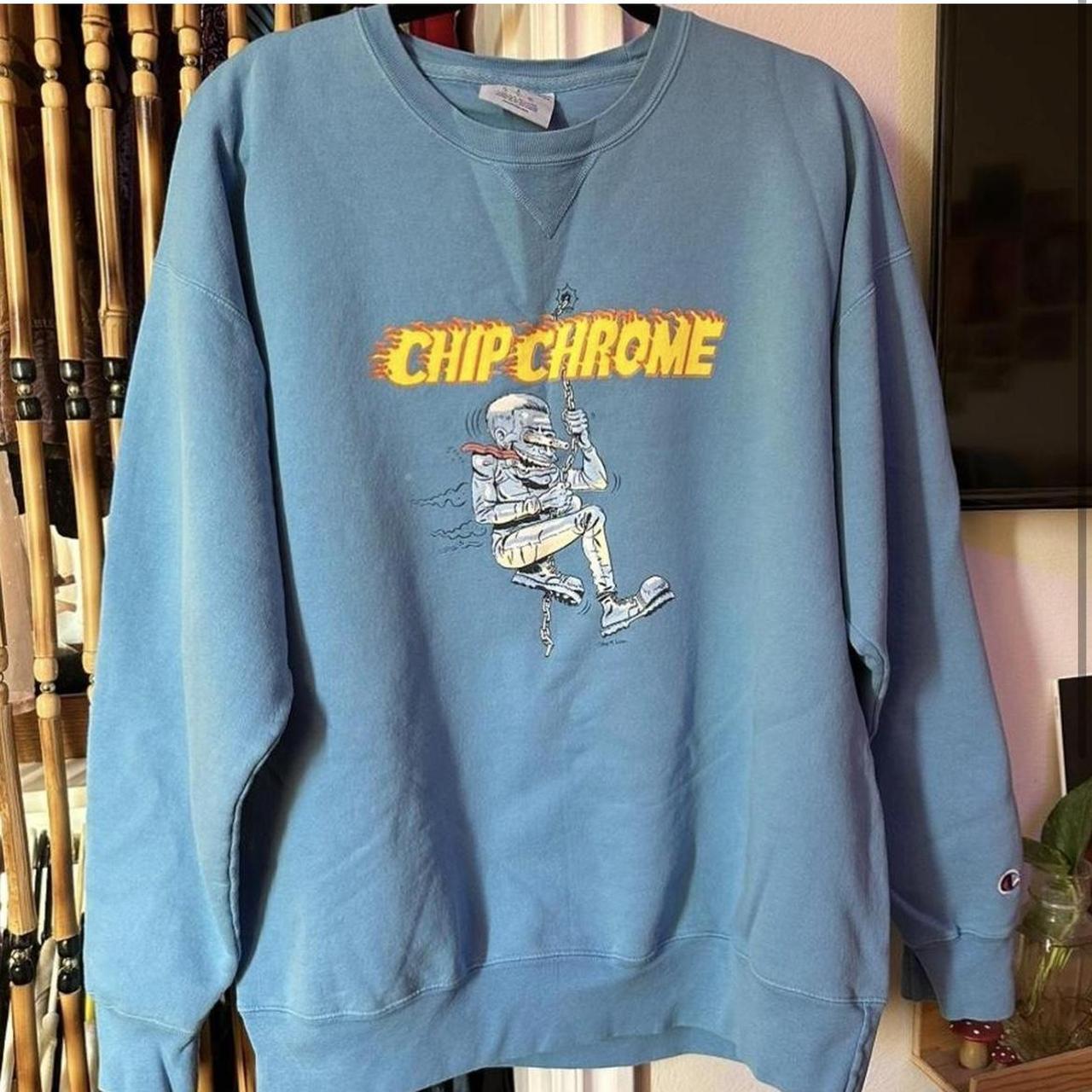 Women's Blue and Yellow Sweatshirt | Depop