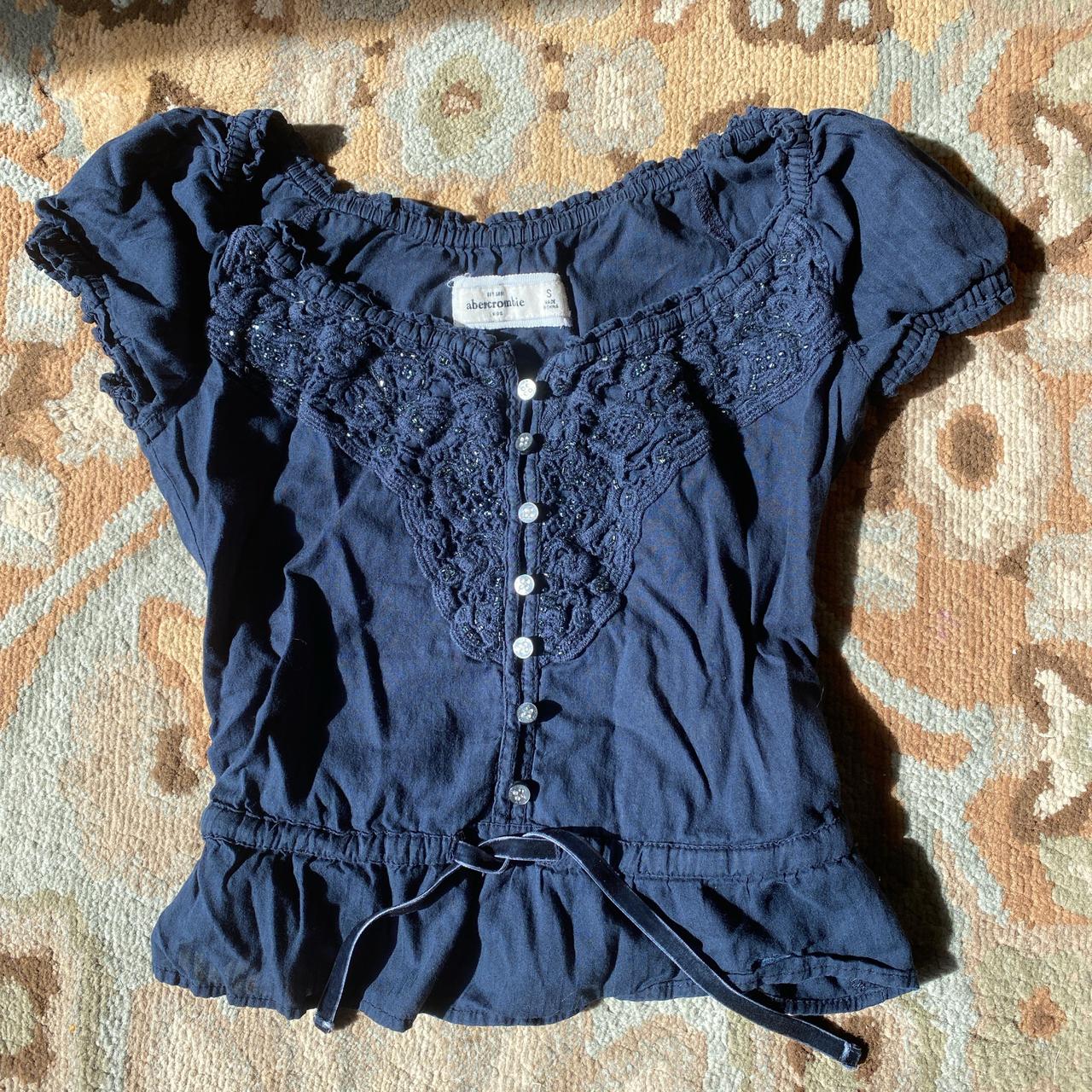 The absolutely cutest vintage Y2k fairycore navy... - Depop