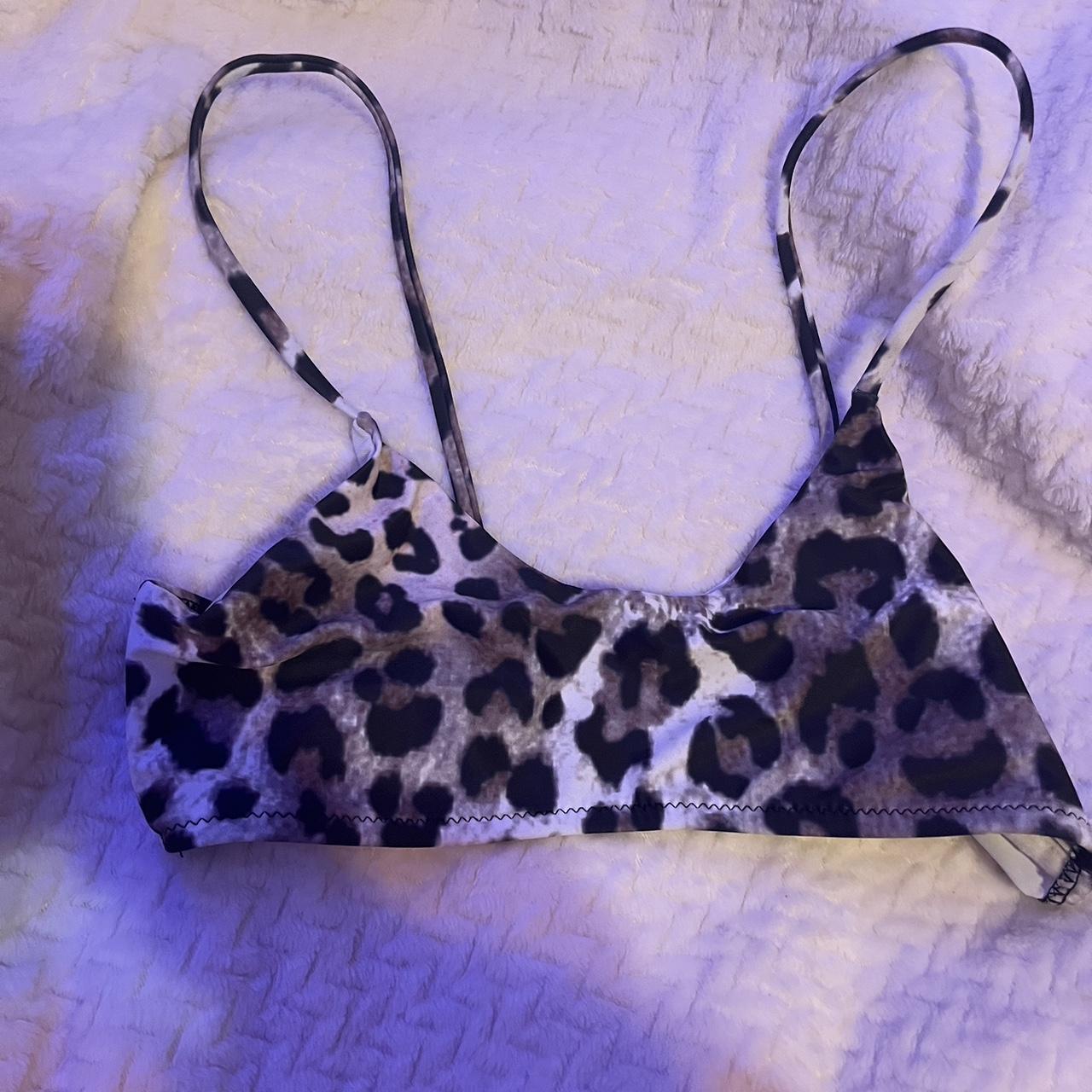 Shein Cheetah Print Bathing suit top. Size small