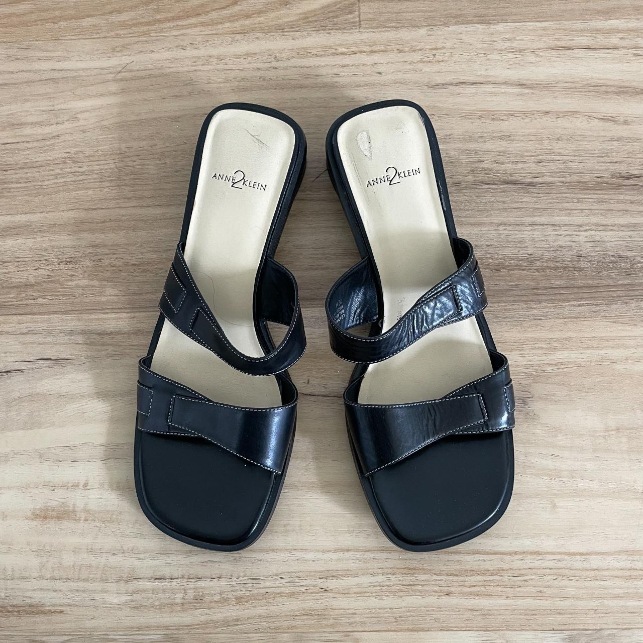 Anne Klein Women's Black Sandals | Depop