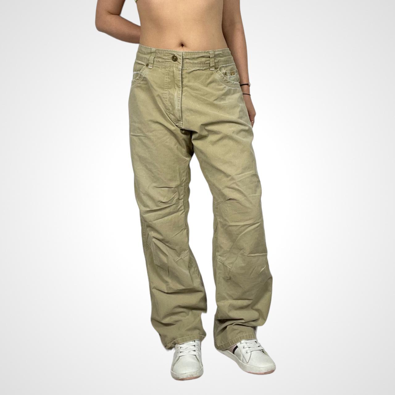 y2k baggy cargo pants in brown tan Brand:kuhl Size... - Depop