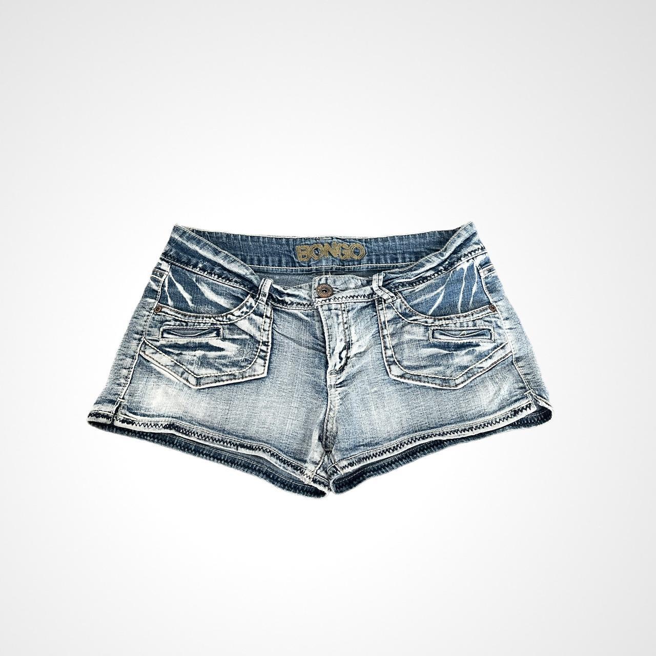 y2k low rise mini short size on tag 9 brand:... - Depop