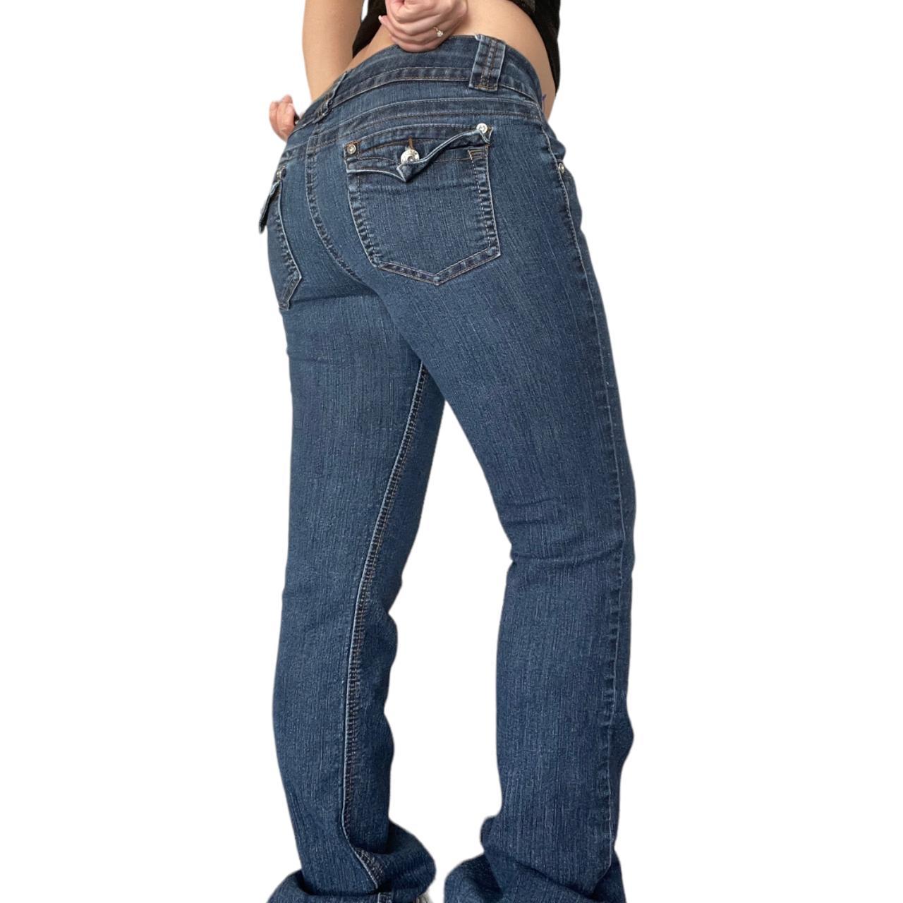 y2k low rise flare bootcut jeans Brand papaya Size... Depop