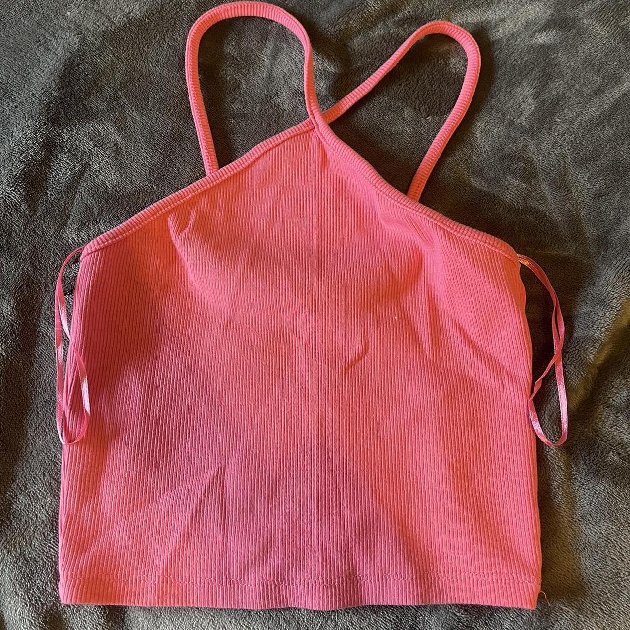 Pink zara halter top Never worn, been hanging in my... Depop