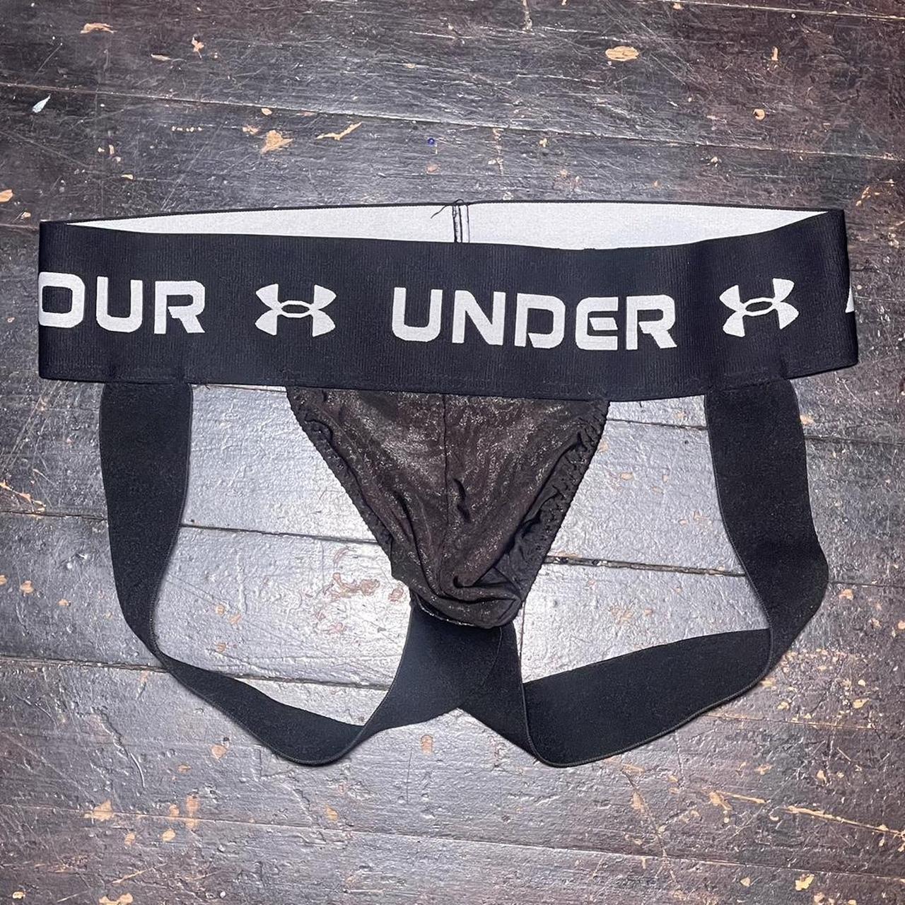 handmade under armour jockstrap no size listed but... Depop