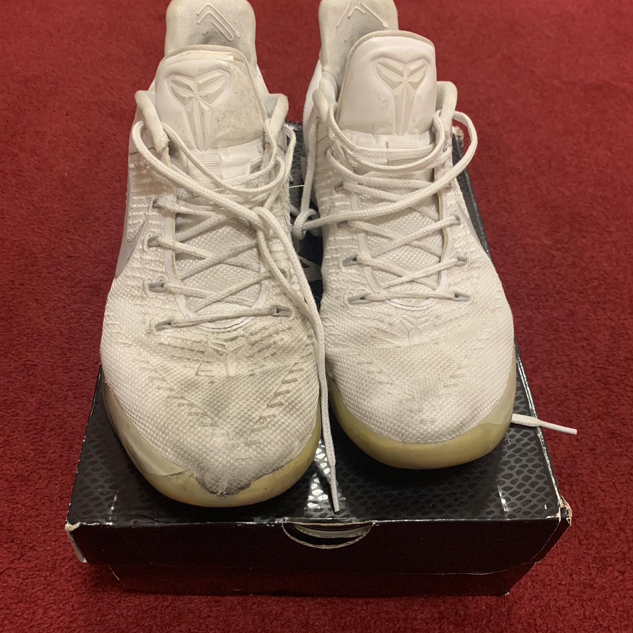 Kobe AD basketball shoes white and silver UK size 7... Depop
