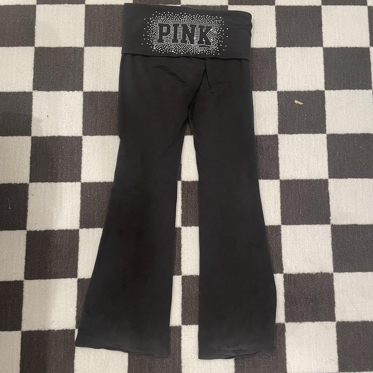 Victoria Secret Pink y2k Fold over Yoga Pants -... - Depop