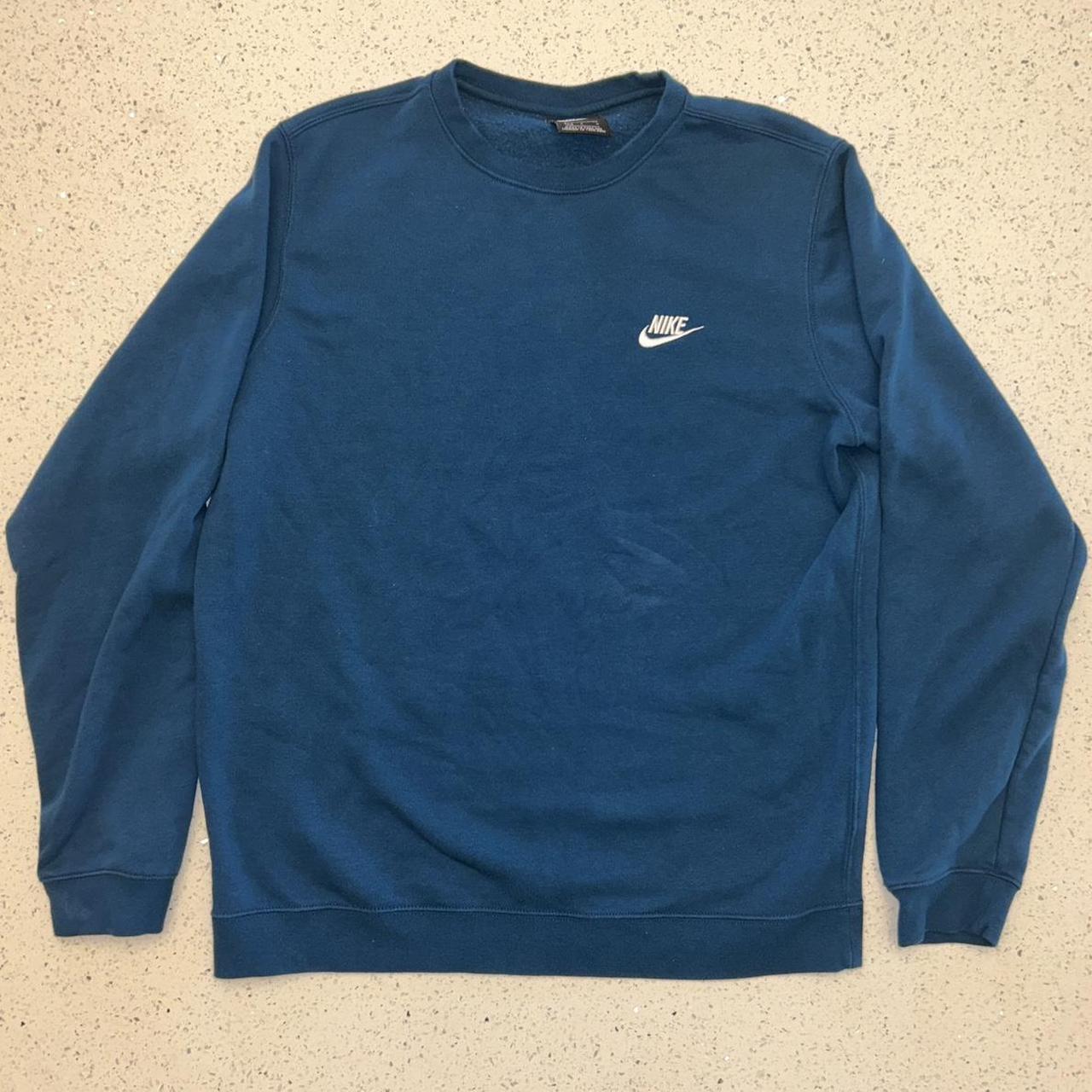 Nike Aqua Blue Sweatshirt - Size Large Stay cozy... - Depop