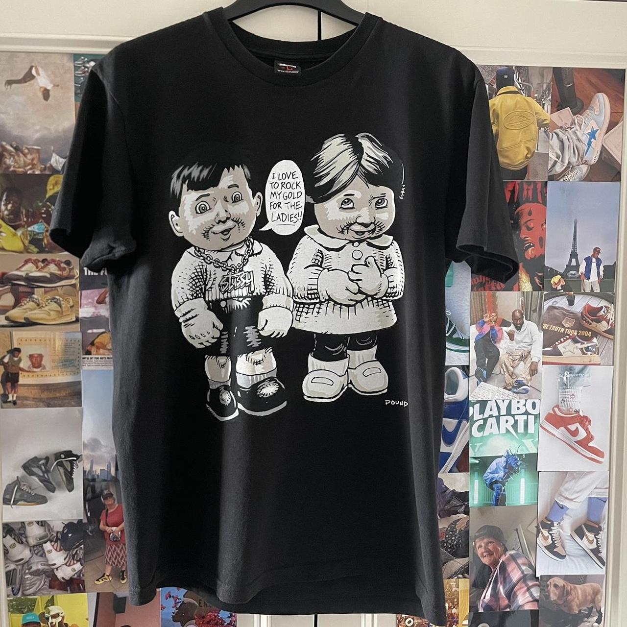 Streetwear × Stussy × Vintage Vintage Y2k Stussy x Pound Tee