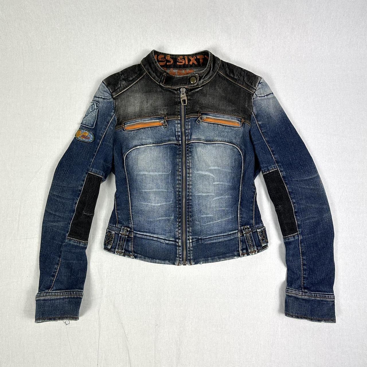 👽 Miss Sixty denim biker racer jacket, y2k The blue - Depop