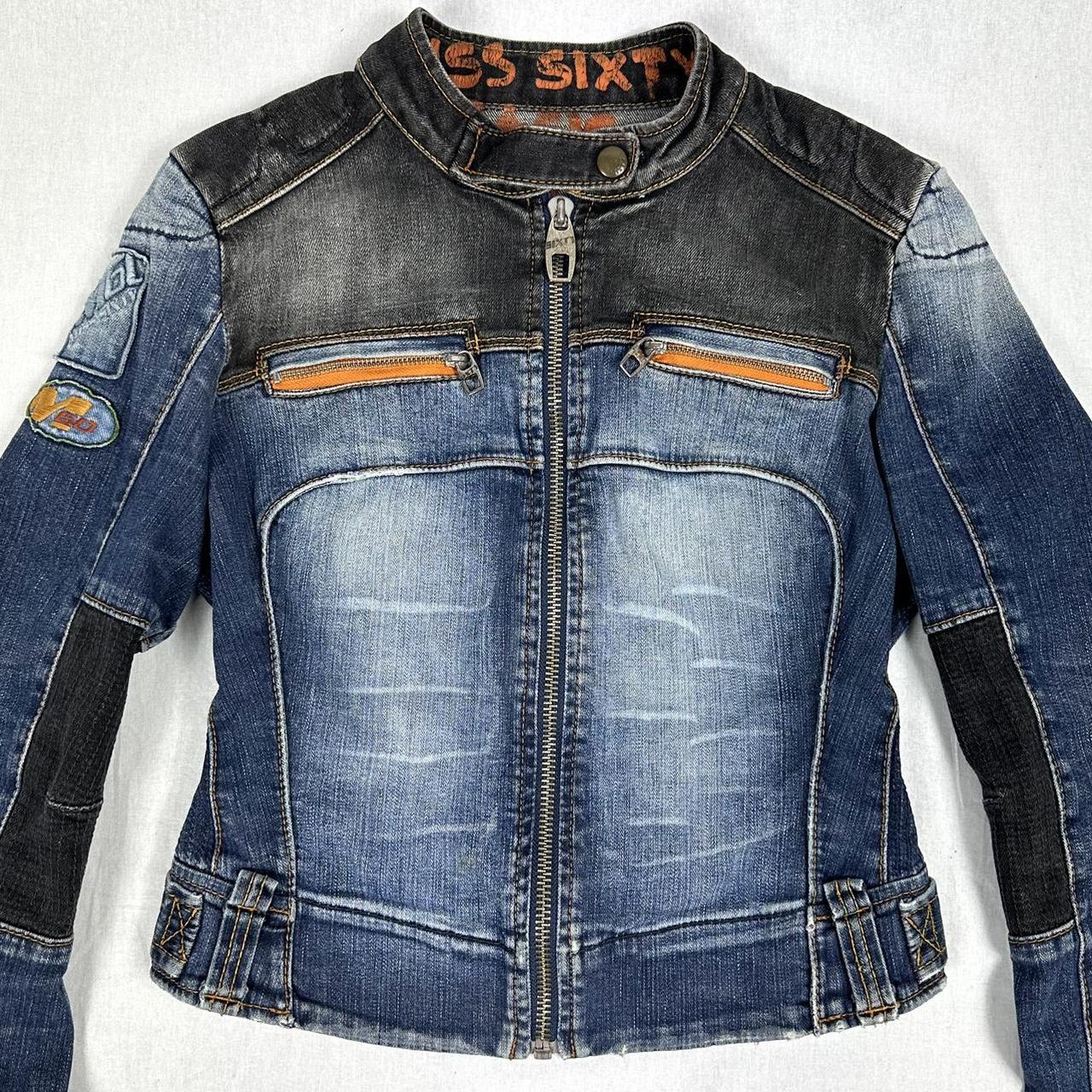 👽 Miss Sixty denim biker racer jacket, y2k, The blue