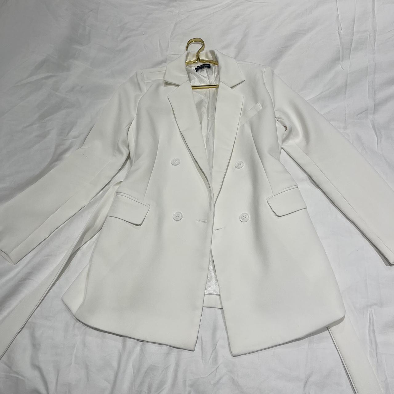 Pretty little thing white blazer - size 12 great for... - Depop