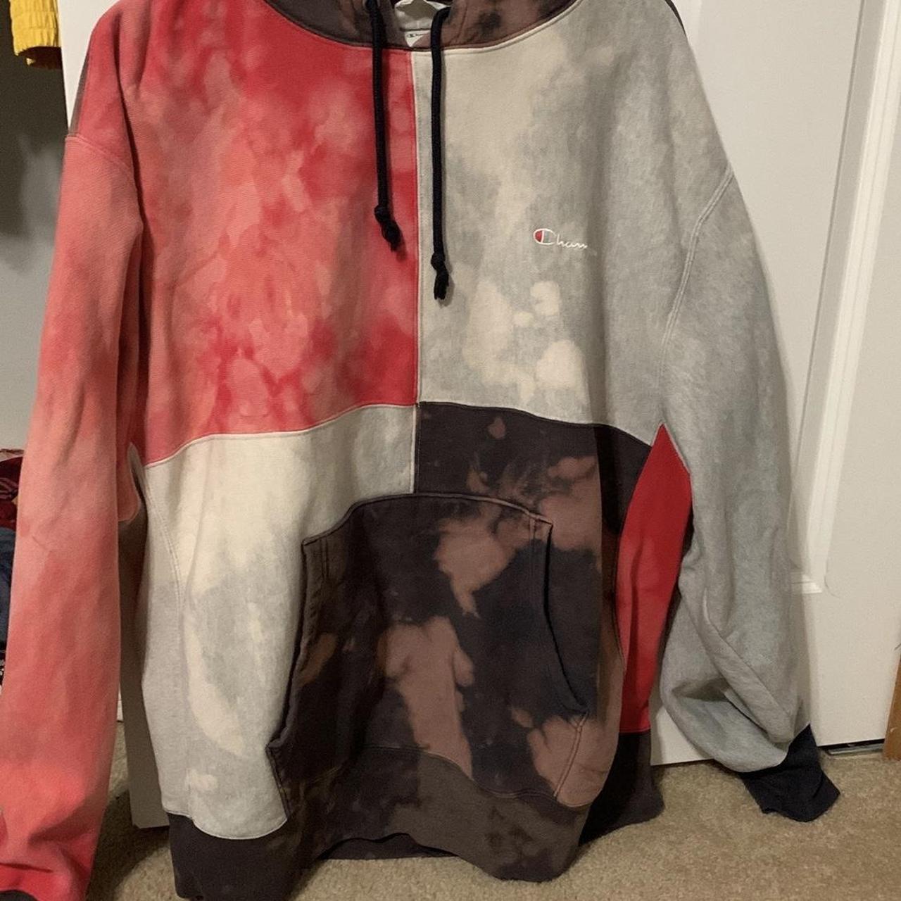 DIY Champion bleached hoodie. Super cool and unique