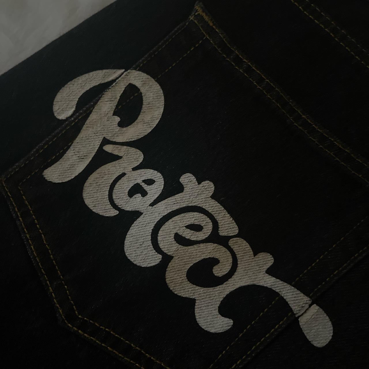 Original protect ldn white spiked denim jeans from... Depop