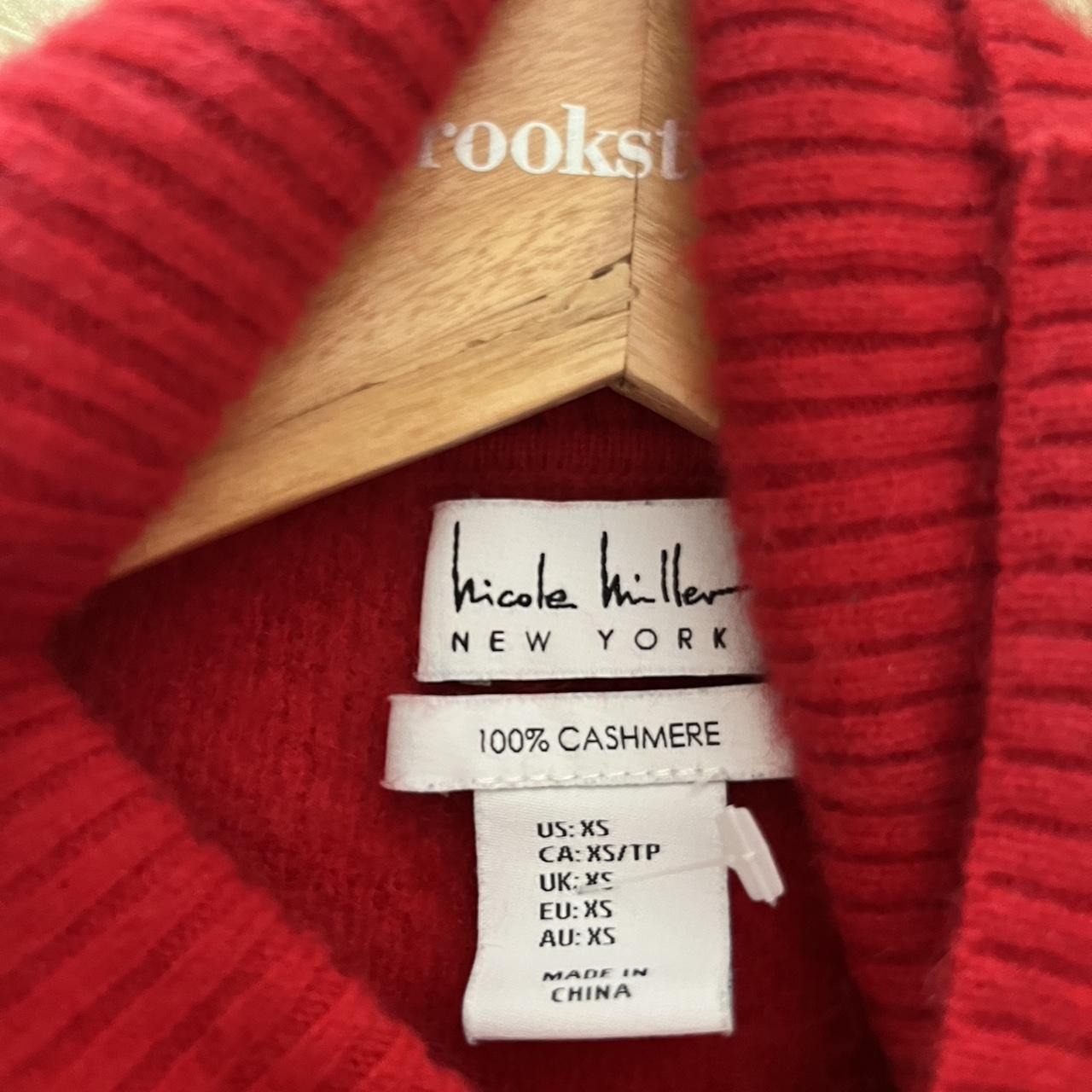 Nicole Miller Women's Red Jumper | Depop