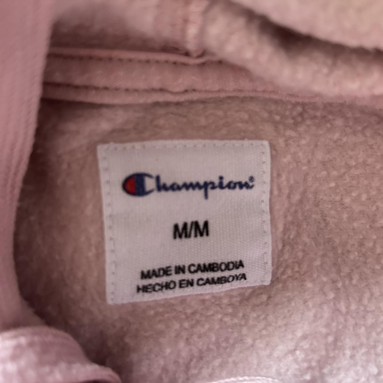 Light pink champion hoodie - Depop