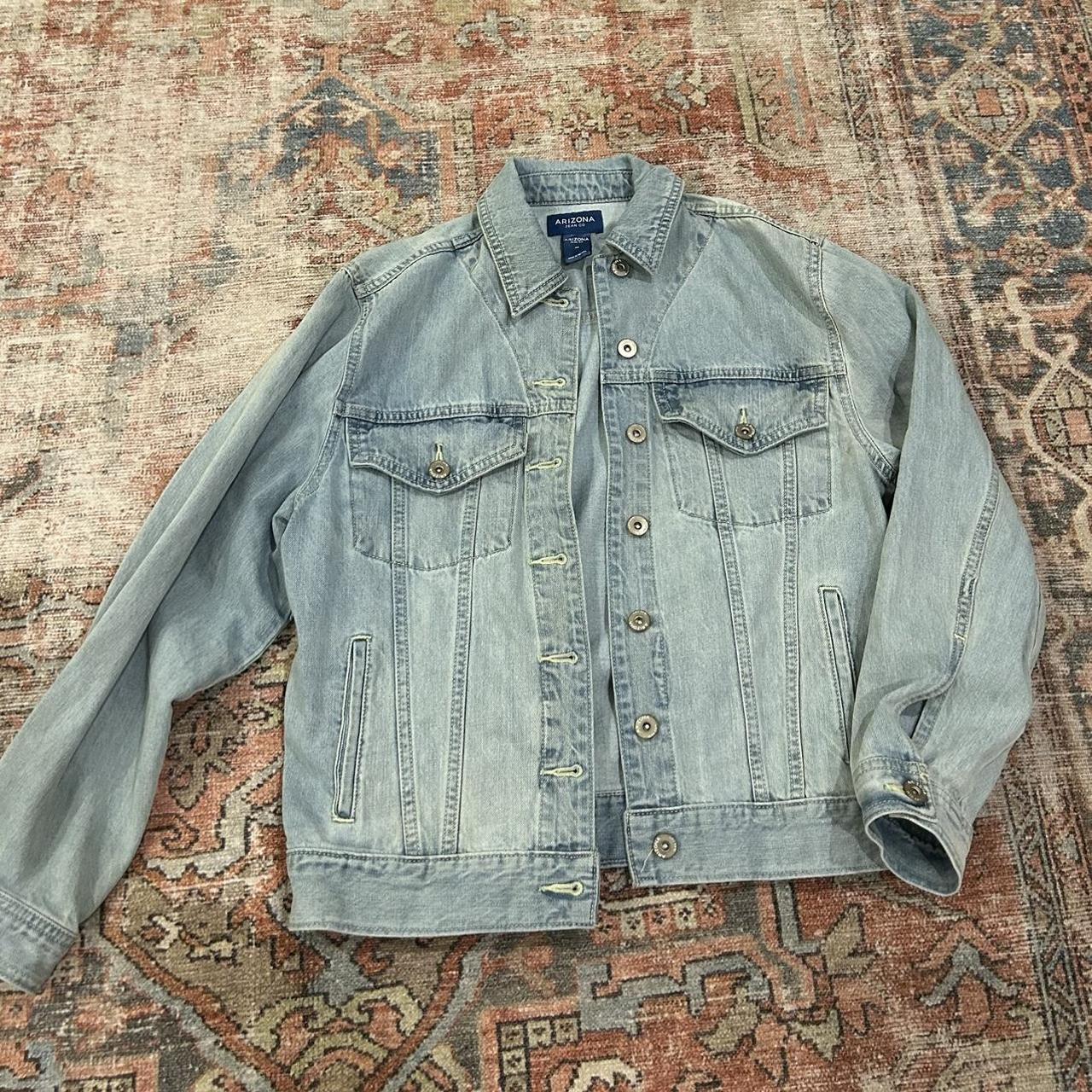 denim jacket worn well but in excellent condition!... - Depop