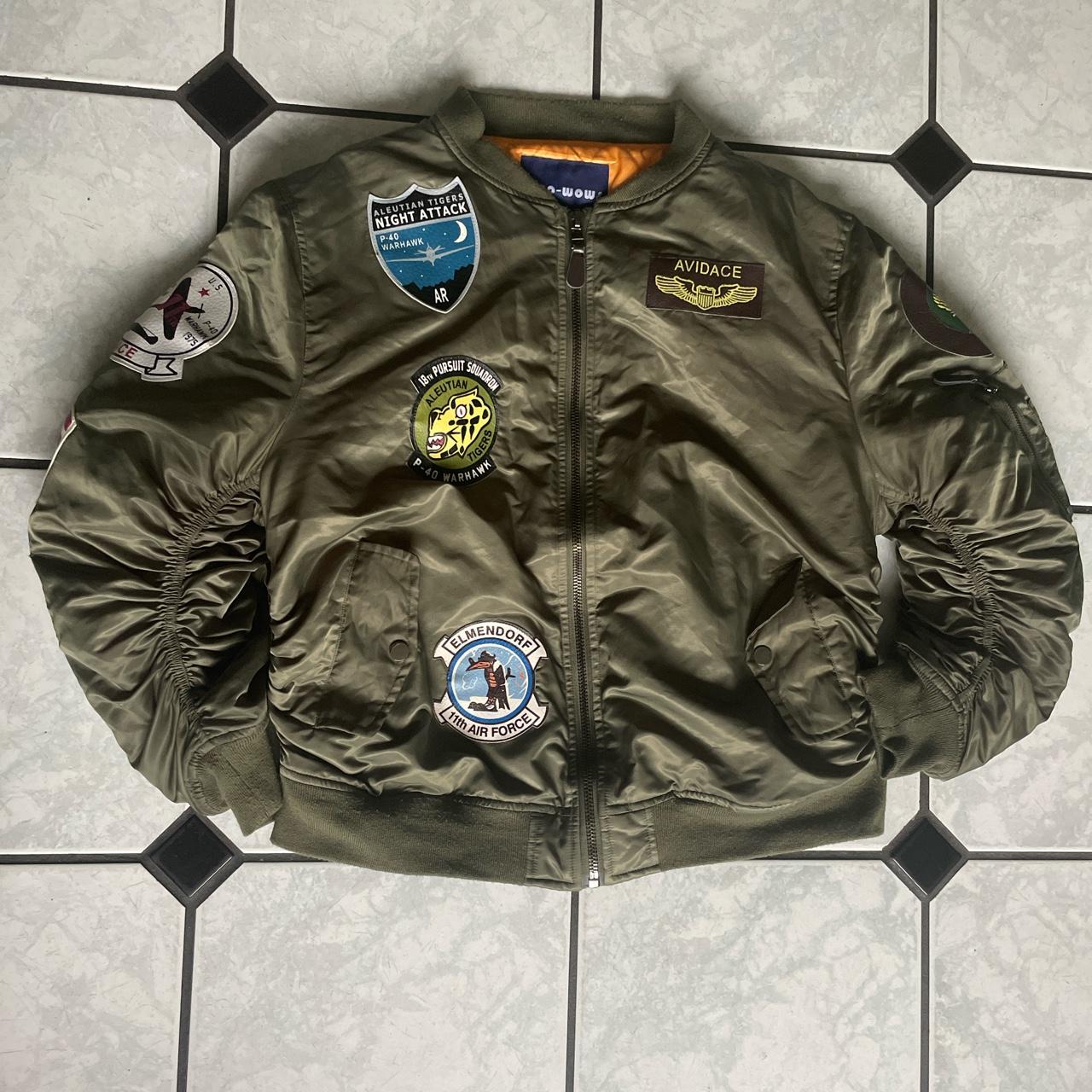 Vintage Army Bomber Jacket Size Medium In really... Depop