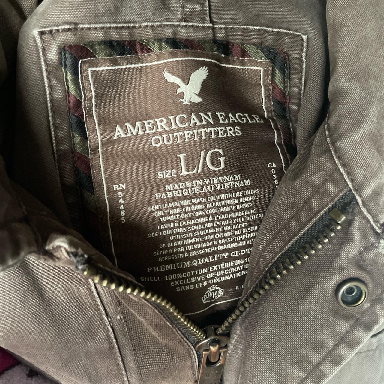 Vintage American Eagle Brown Jacket Size Large In... - Depop