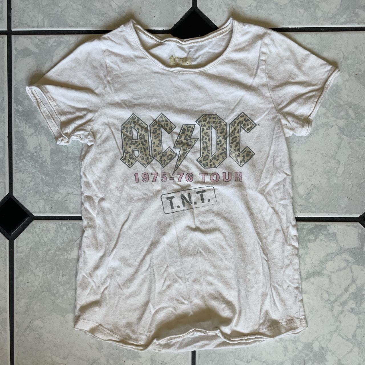 Vintage Y2k AC/DC Baby Tee Size Xs In really good... - Depop