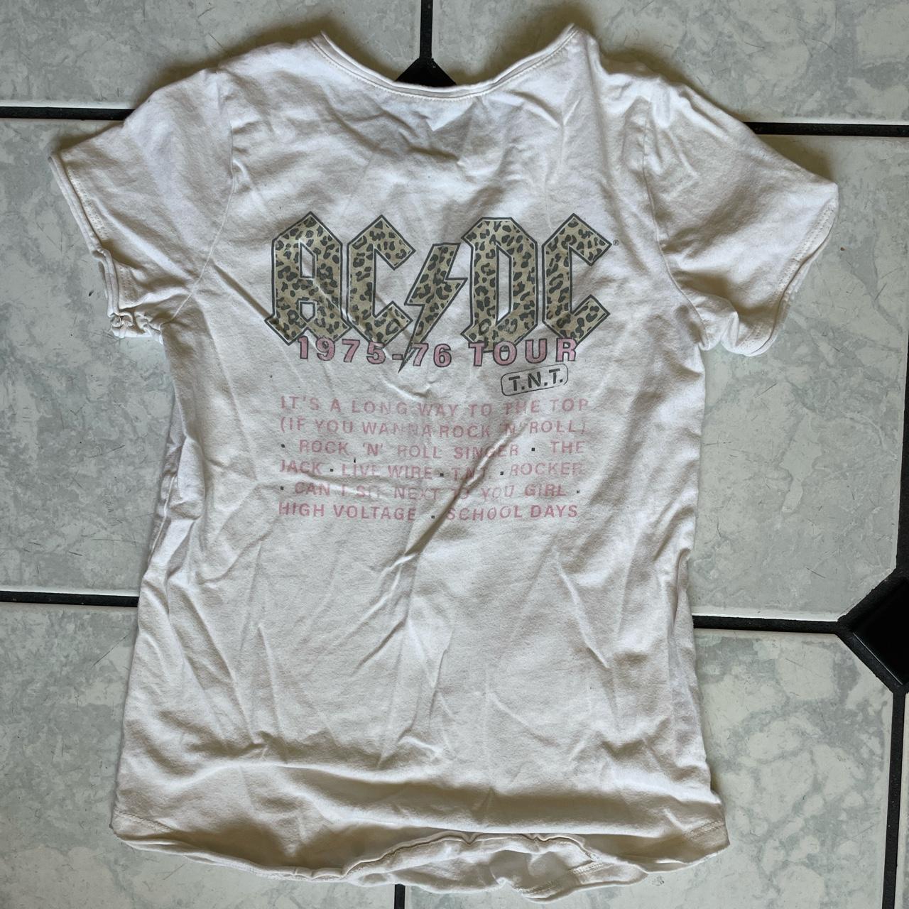 Vintage Y2k AC/DC Baby Tee Size Xs In really good... - Depop