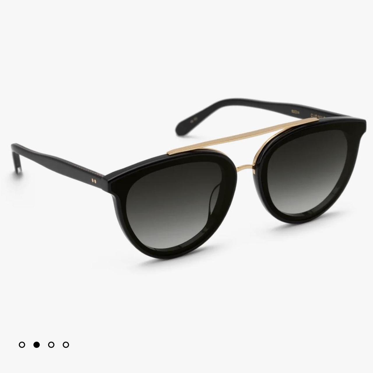 Khaki Krew Women's Black and Gold Sunglasses