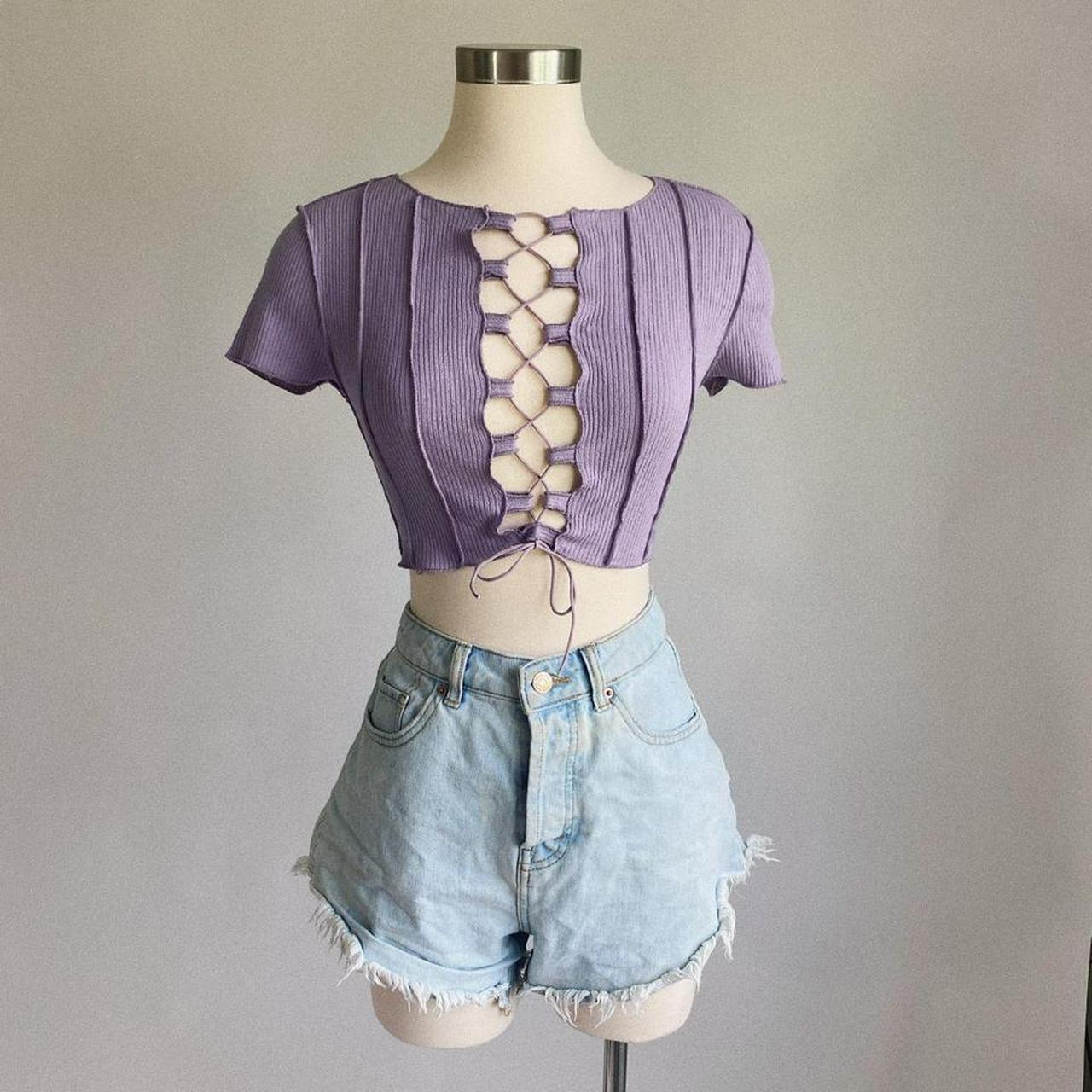 Women S Purple Crop Top Depop