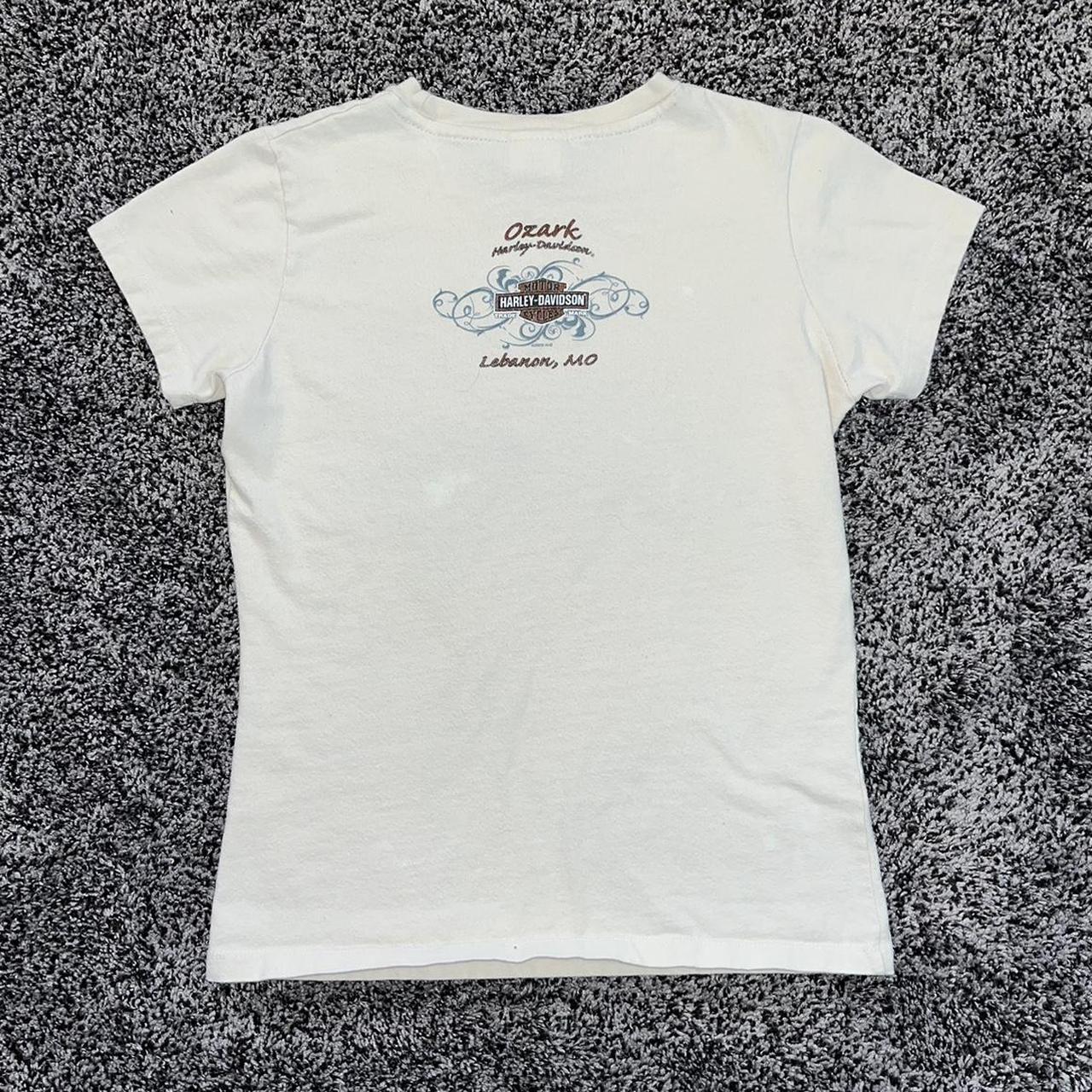 Harley Davidson Women S Cream T Shirt Depop