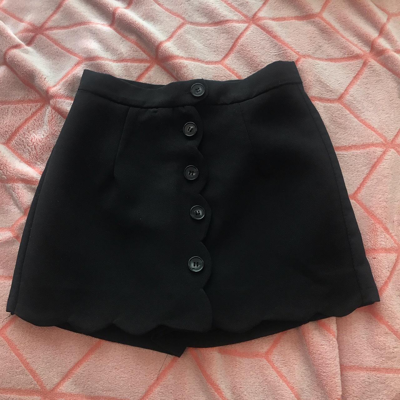 Cider Women's Black Skirt Depop