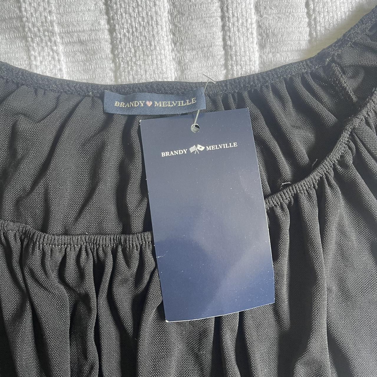 brandy melville black mesh top similar to the eden... Depop