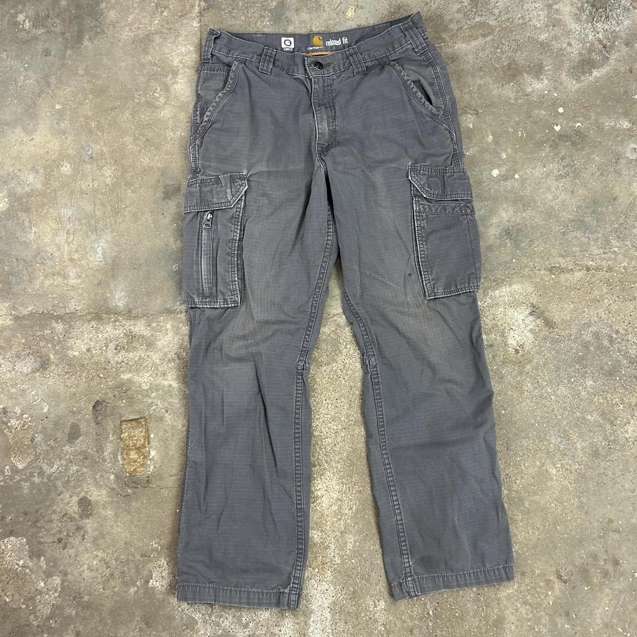 Vintage Carhartt Gray Cargo Pants Men’s 32 x... - Depop