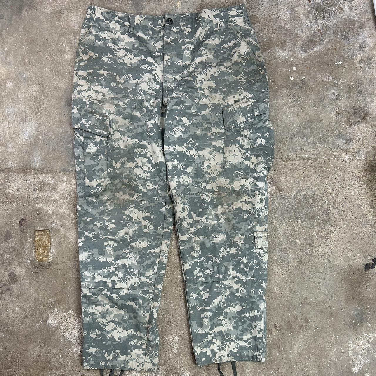 Vintage 90s Digital Camo Military Pants Fits Like a... - Depop