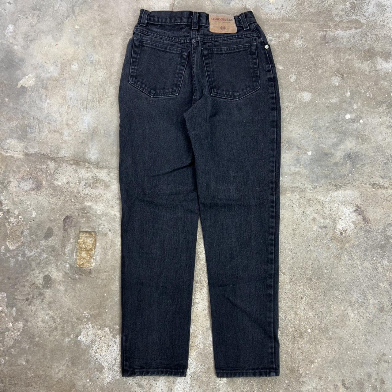 Vintage 90s Black London Jean Cyber Grunge Black... - Depop